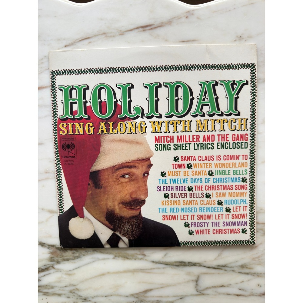Vintage Holiday Sing Along with Mitch Miller Christmas Vinyl LP Columbia